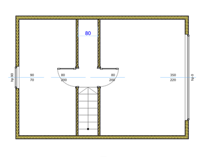 Willow Modern W1 koka māja – 5 × 7 m | 35 m²
