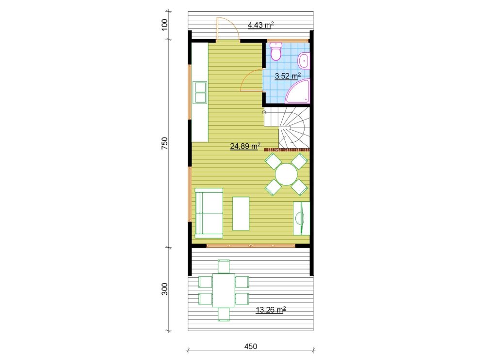 The Windale Wooden House – 4.5 × 7.5m | 39.92 m²