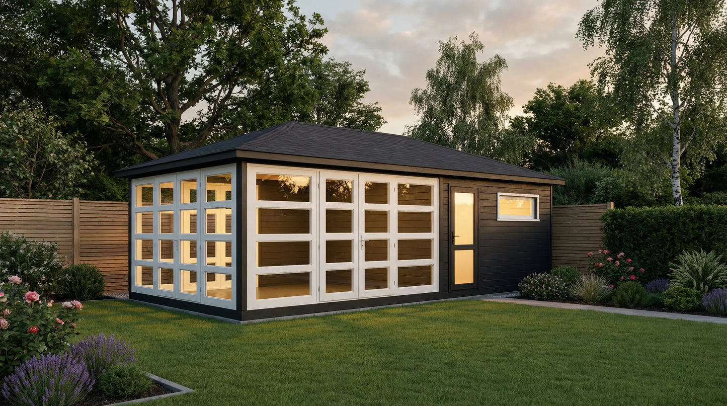 Garden House Richmond by Woodera spacious timber garden house with large windows