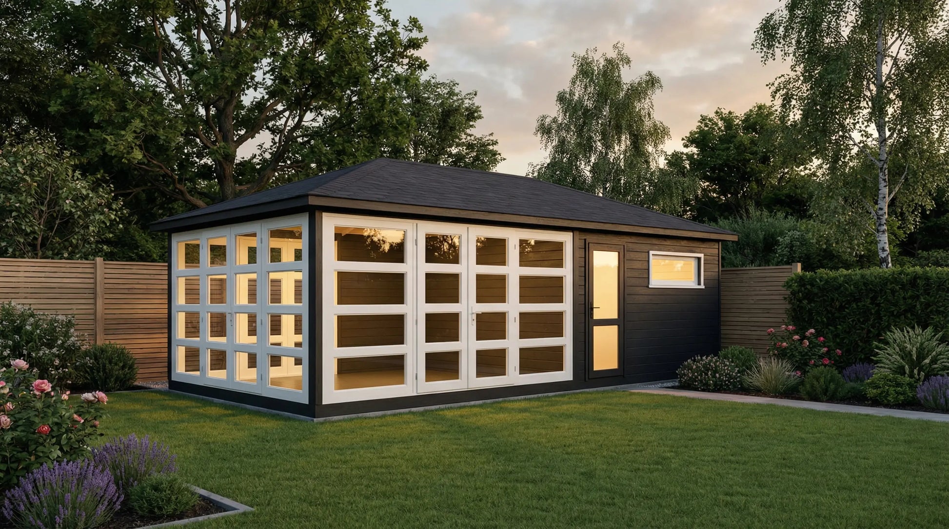 Garden House Richmond by Woodera spacious timber garden house with large windows