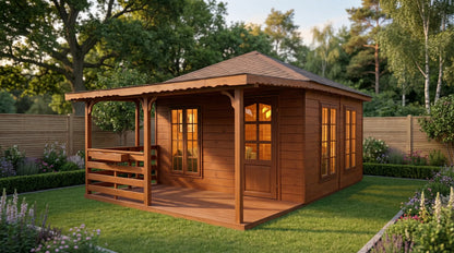 Haven Lodge by Woodera contemporary garden lodge with panoramic windows