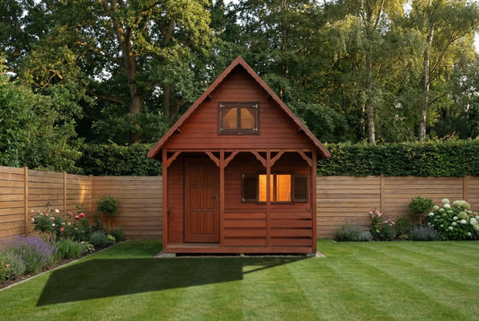 Maple Grove Cabin by Woodera – traditional timber garden cabin with covered porch