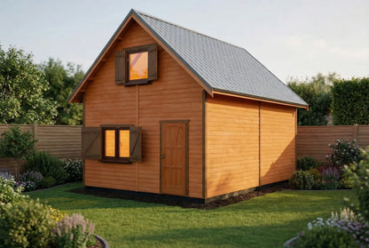Willow Wooden House by Woodera – classic timber garden house with pitched roof