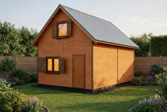 Willow Wooden House by Woodera – classic timber garden house with pitched roof